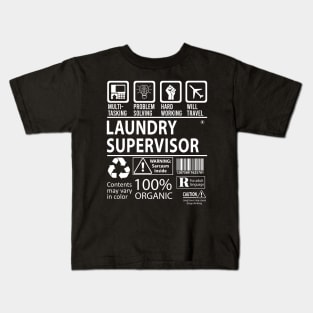 Laundry Supervisor T Shirt - MultiTasking Certified Job Gift Item Tee Kids T-Shirt